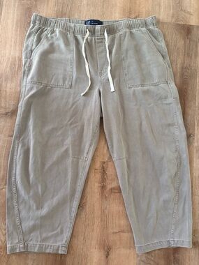 GAP Light Tan Drawstring Barrel Jeans